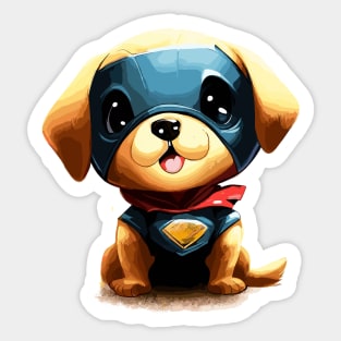 Superhero puppy dog Sticker